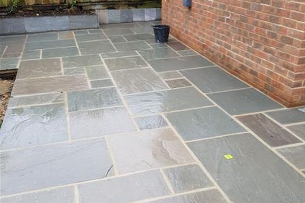 more landscaping in Sterte - image shows garden patio we installed